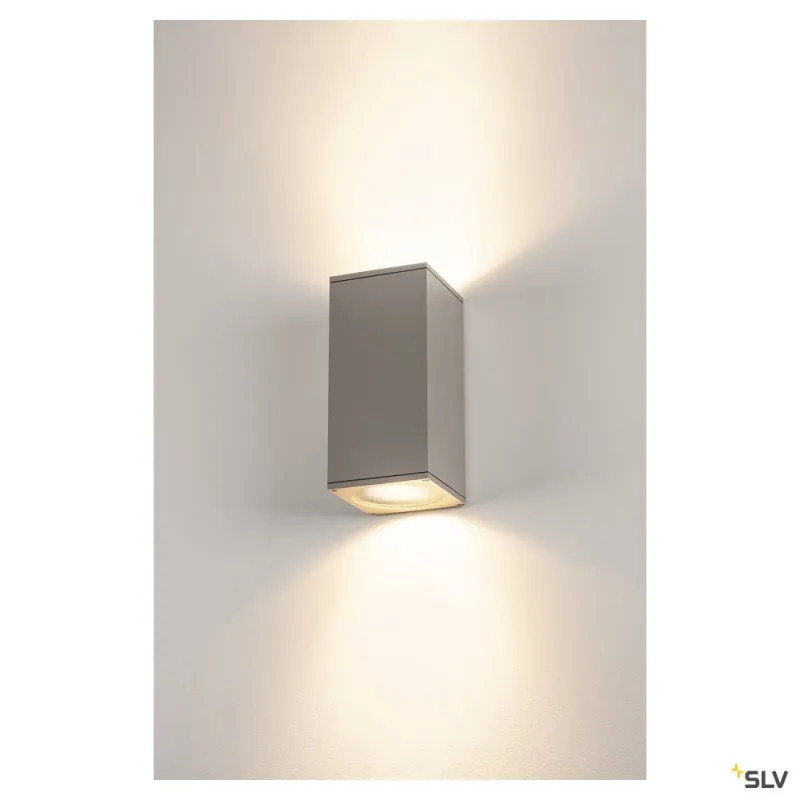 BIG THEO UP/DOWN, applique extérieure, gris, GU10/QPAR111, 2x 75W max, IP44