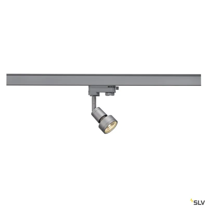 PURI TRACK, spot pour rail 3 allumages intérieur, gris, GU10/QPAR51, 50W max