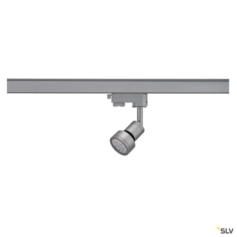 PURI TRACK, spot pour rail 3 allumages intérieur, gris, GU10/QPAR51, 50W max