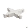EUTRAC®, connecteur en X, intérieur, pour rail 3 allumages en saillie, blanc