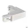 EUTRAC®, connecteur en L, intérieur, pour rail 3 allumages en saillie, blanc