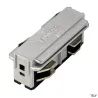 EUTRAC®, connecteur droit, intérieur, pour rail 3 allumages en saillie, gris