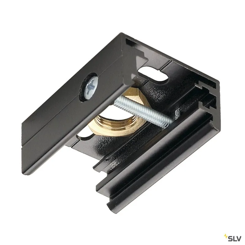 EUTRAC®, clip de fixation, intérieur, pour rail 3 allumages en saillie, noir