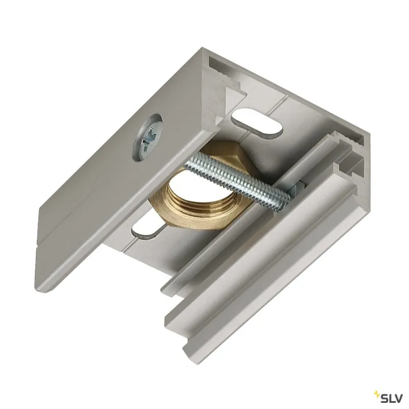 EUTRAC®, clip de fixation, intérieur, pour rail 3 allumages en saillie, gris