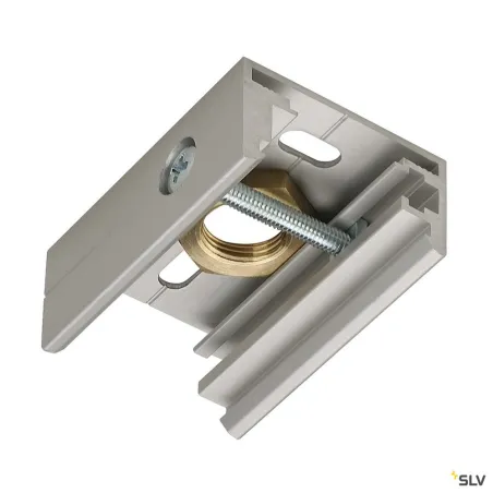 EUTRAC®, clip de fixation, intérieur, pour rail 3 allumages en saillie, gris