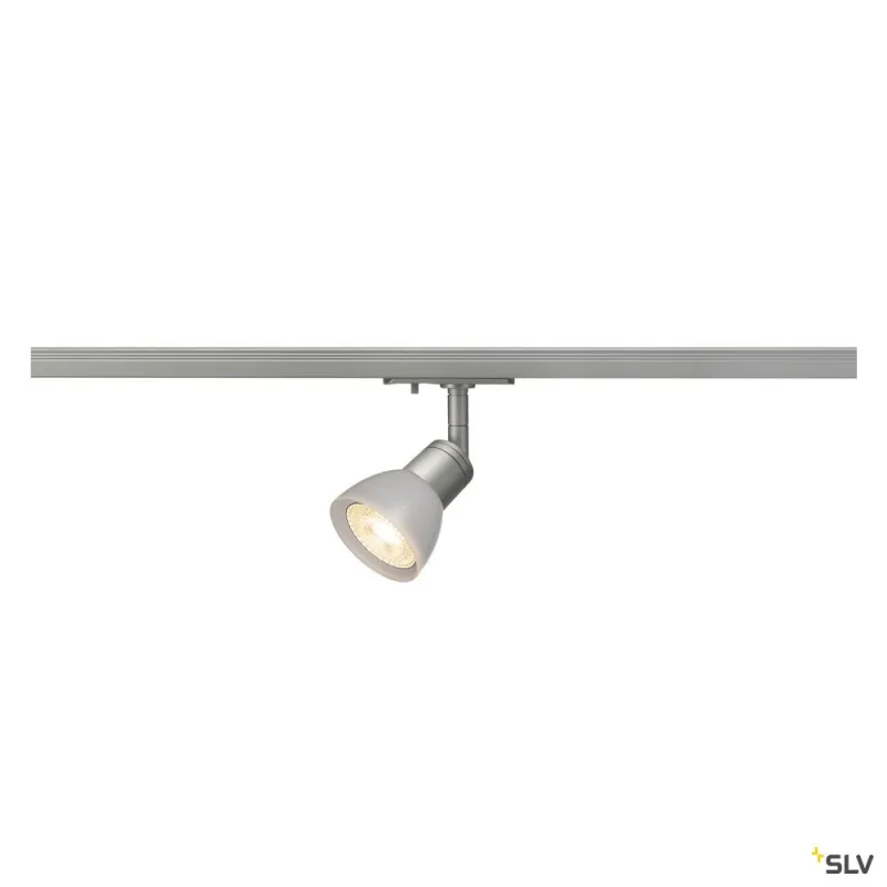 PURIA TRACK, spot pour rail 1 allumage intérieur, gris, GU10/QPAR51, 10W max