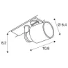 PURI TRACK, spot pour rail 1 allumage intérieur, blanc, GU10/QPAR51, 10W max