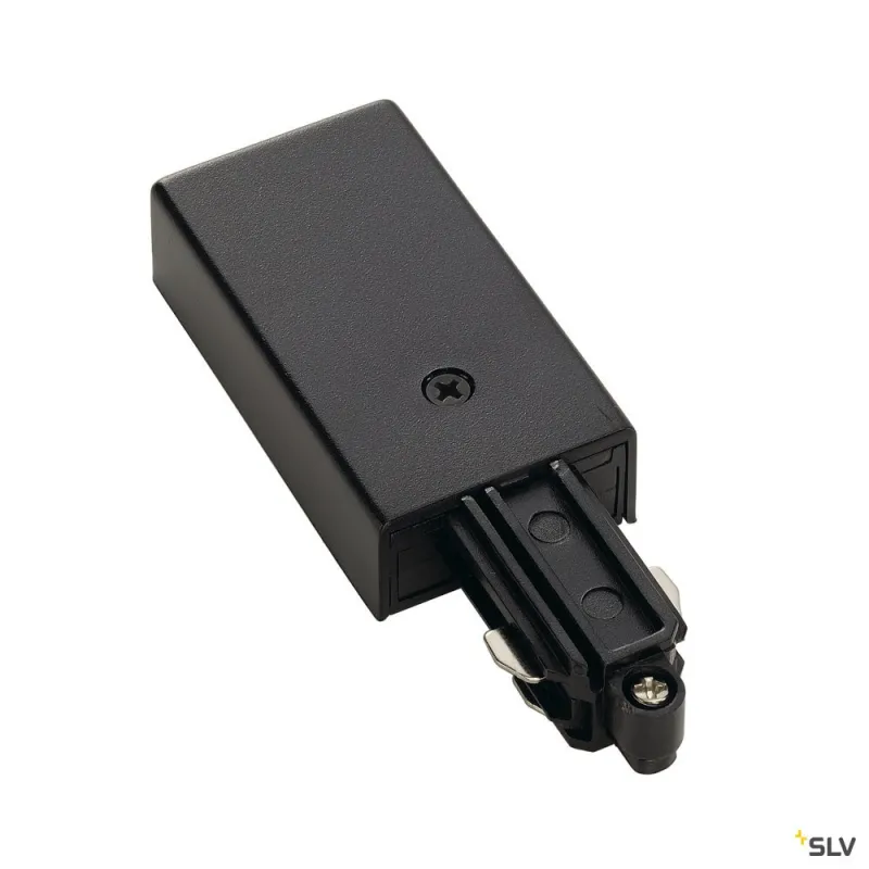 Alimentation, terre gauche, intérieur, pour rail 1 allumage en saillie, noir