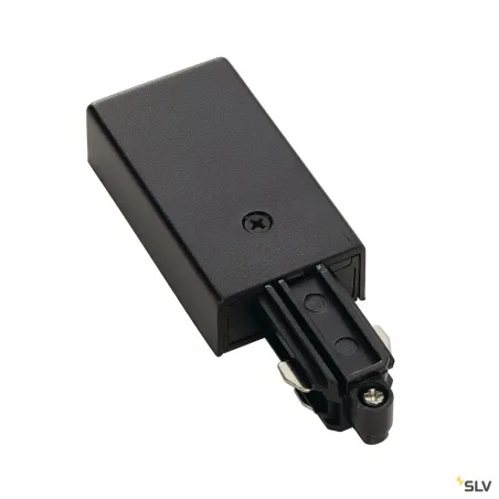 Alimentation, terre gauche, intérieur, pour rail 1 allumage en saillie, noir