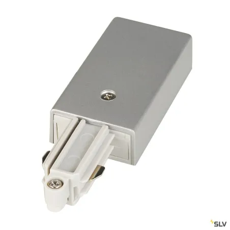 Alimentation, terre gauche, intérieur, pour rail 1 allumage en saillie, gris