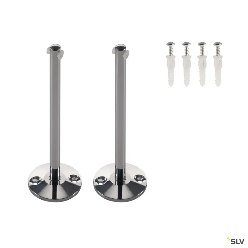 TENSEO, renvois plafond, intérieur, pour câble tendu T.B.T, chrome, 2 pièces