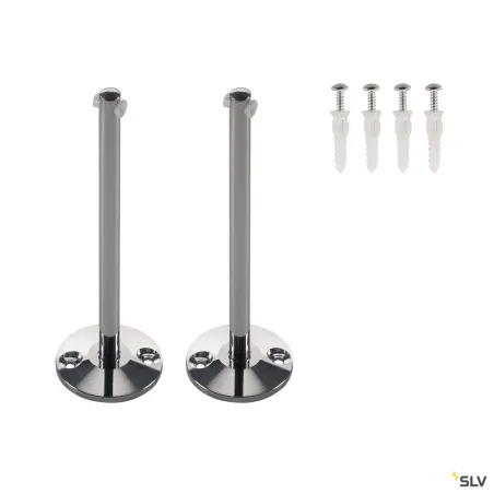 TENSEO, renvois plafond, intérieur, pour câble tendu T.B.T, chrome, 2 pièces