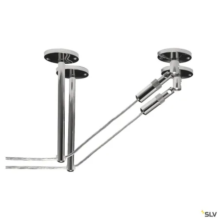 TENSEO, renvois plafond, intérieur, pour câble tendu T.B.T, chrome, 2 pièces