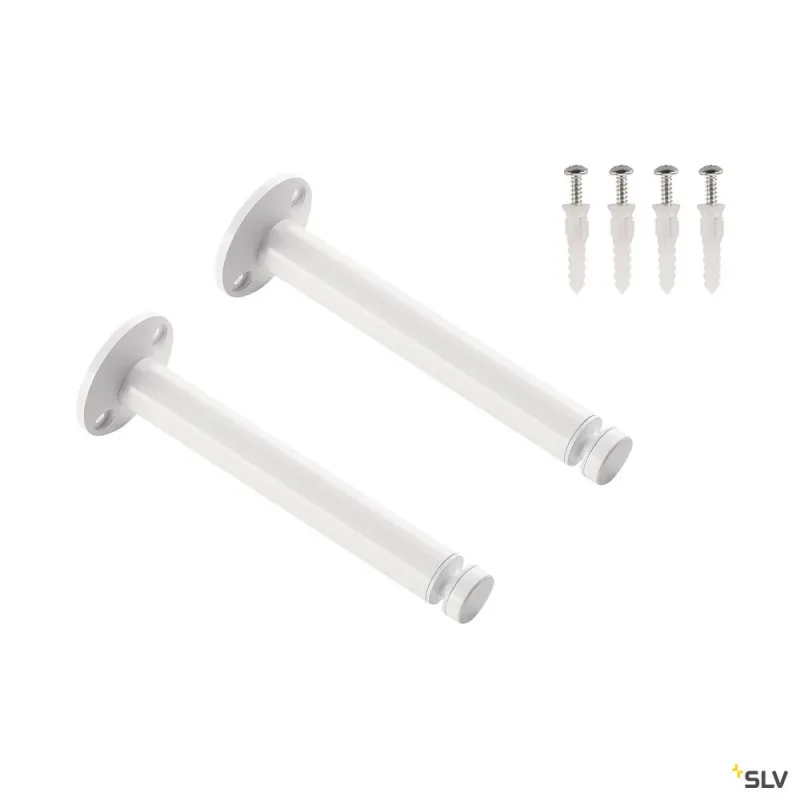 TENSEO,  renvois plafond, intérieur, pour câble tendu T.B.T, blanc, 2 pièces