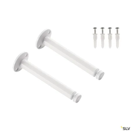 TENSEO,  renvois plafond, intérieur, pour câble tendu T.B.T, blanc, 2 pièces