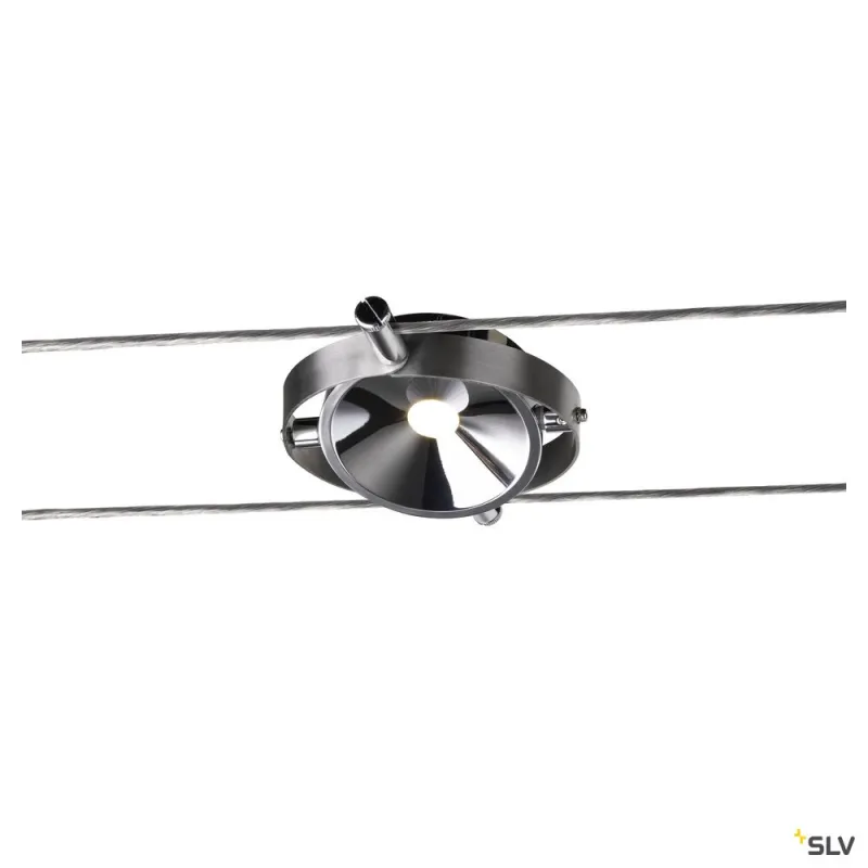 DURNO, spot pour câble tendu T.B.T. TENSEO intérieur, chrome, LED, 6W, 2700K