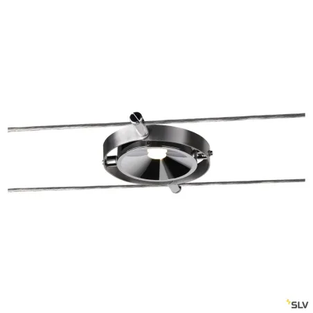 DURNO, spot pour câble tendu T.B.T. TENSEO intérieur, chrome, LED, 6W, 2700K