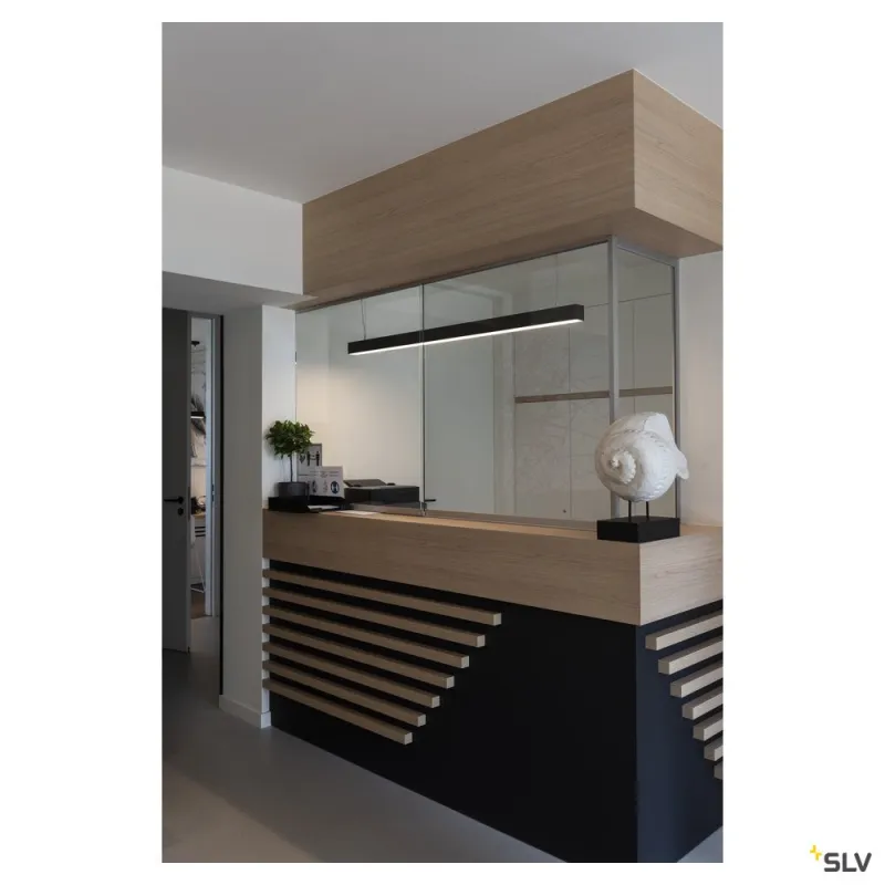Q-LINE®, suspension intérieure, simple, noir, LED, 47W, 3000K, variable Dali
