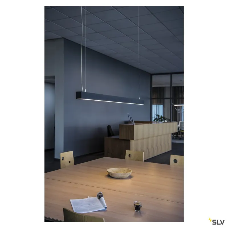 Q-LINE®, suspension intérieure, simple, noir, LED, 47W, 3000K, variable Dali