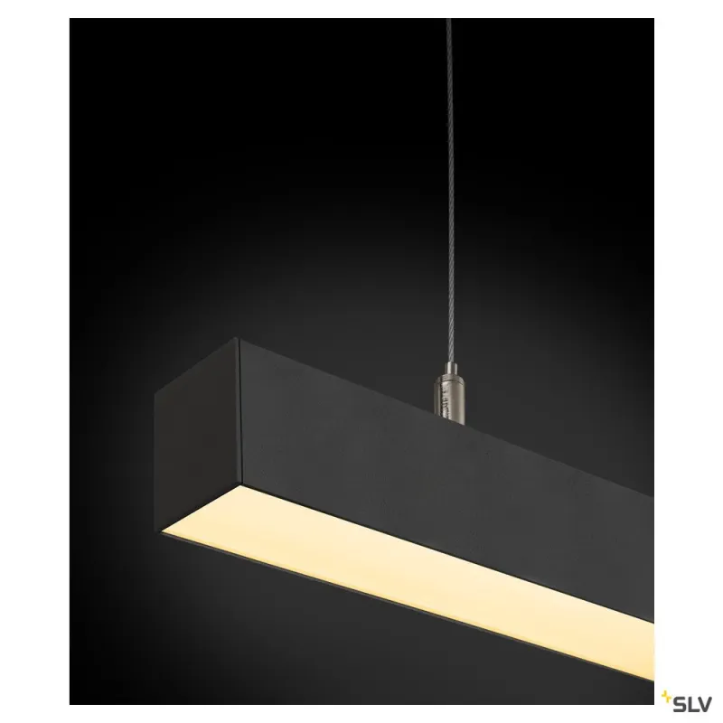 Q-LINE®, suspension intérieure, simple, noir, LED, 47W, 3000K, variable Dali