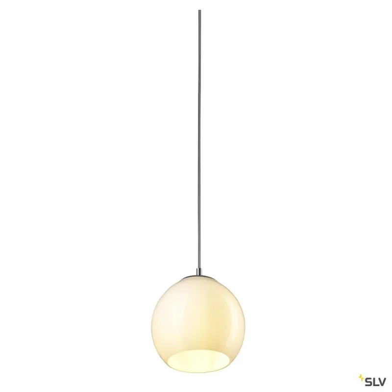 SUN, suspension intérieure, blanc/chrome, E27, 60W max, câble nu sans patère