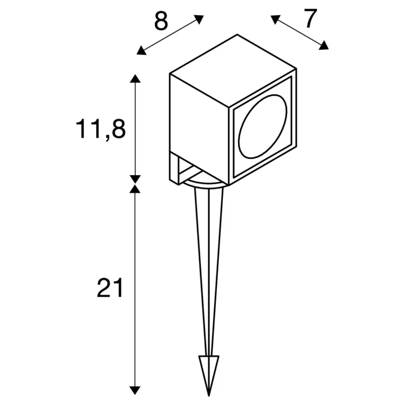 NAUTILUS 10, projecteur extérieur, carré, anthracite, LED, 8,5W, 3000K, IP65