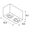 TRILEDO, plafonnier intérieur, double, rectangulaire, blanc, LED, 14W, 3000K
