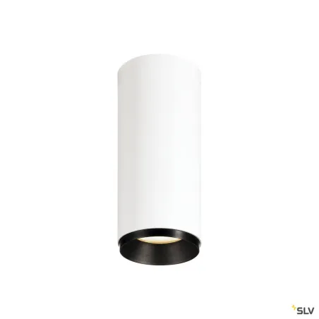 NUMINOS® S, plafonnier intérieur, 30 deg , blanc/noir, LED, 11W, 3000K, variable