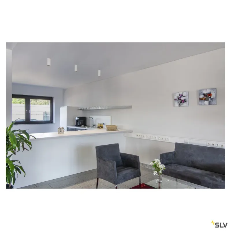 NUMINOS® S, plafonnier intérieur, 30 deg , blanc/noir, LED, 11W, 3000K, variable