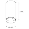 NUMINOS® M, plafonnier intérieur, 24 deg , blanc/noir, LED, 20W, 4000K, variable