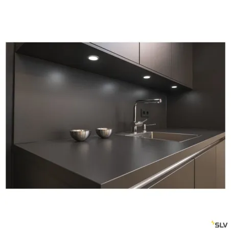 DL 126, encastré de plafond ou mural intérieur, alu brossé, LED, 2,8W, 3000K