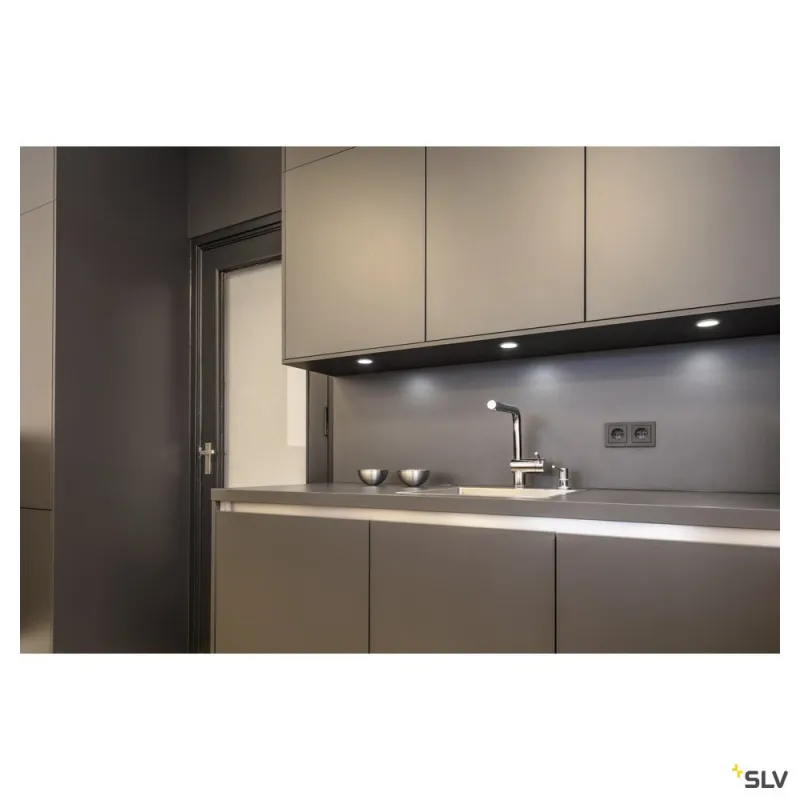 DL 126, encastré de plafond ou mural intérieur, alu brossé, LED, 2,8W, 3000K