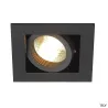 KADUX, encastré de plafond intérieur, simple, noir mat, GU10/QPAR51, 50W max