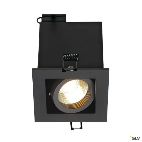 KADUX, encastré de plafond intérieur, simple, noir mat, GU10/QPAR51, 50W max