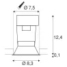 HORN, encastré de plafond intérieur, simple, blanc mat, GU10/QPAR51, 50W max