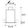 KADUX, encastré de plafond intérieur, simple, blanc mat, GU10/QPAR51, 50W max