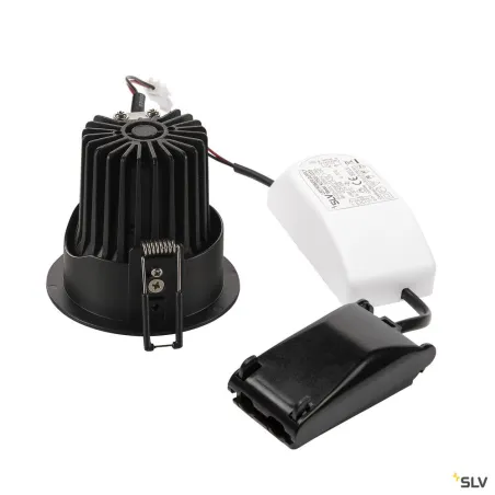 H-LIGHT, encastré de plafond intérieur, rond, noir mat, LED, 11W, 2700K, variable