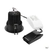 H-LIGHT, encastré de plafond intérieur, rond, noir mat, LED, 11W, 2700K, variable