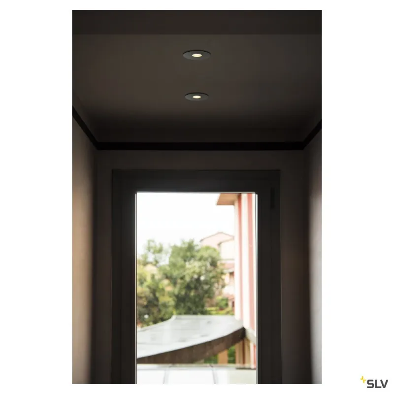 H-LIGHT, encastré de plafond intérieur, rond, noir mat, LED, 11W, 2700K, variable