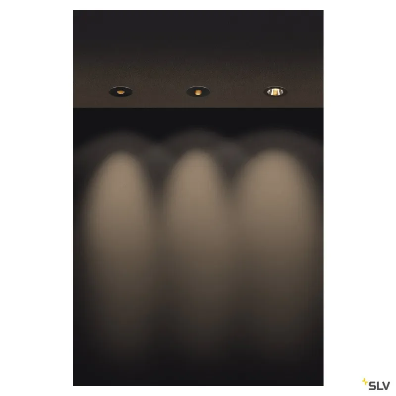 H-LIGHT, encastré de plafond intérieur, rond, noir mat, LED, 11W, 2700K, variable