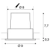 H-LIGHT, encastré de plafond intérieur, rond, blanc mat, LED, 11W, 2700K, variable