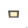FRAME BASIC SET, encastré de plafond ou mural intérieur, noir mat, LED, 8,6W, 3000K