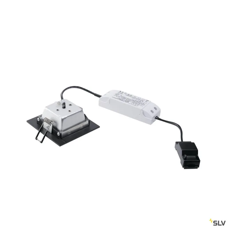 FRAME BASIC SET, encastré de plafond ou mural intérieur, noir mat, LED, 8,6W, 3000K