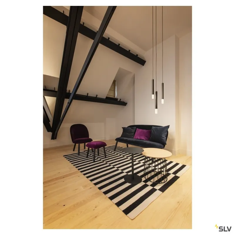 HELIA AMBIENT 35, suspension intérieure, avec patère, noir, LED, 9W, 3000K, variable