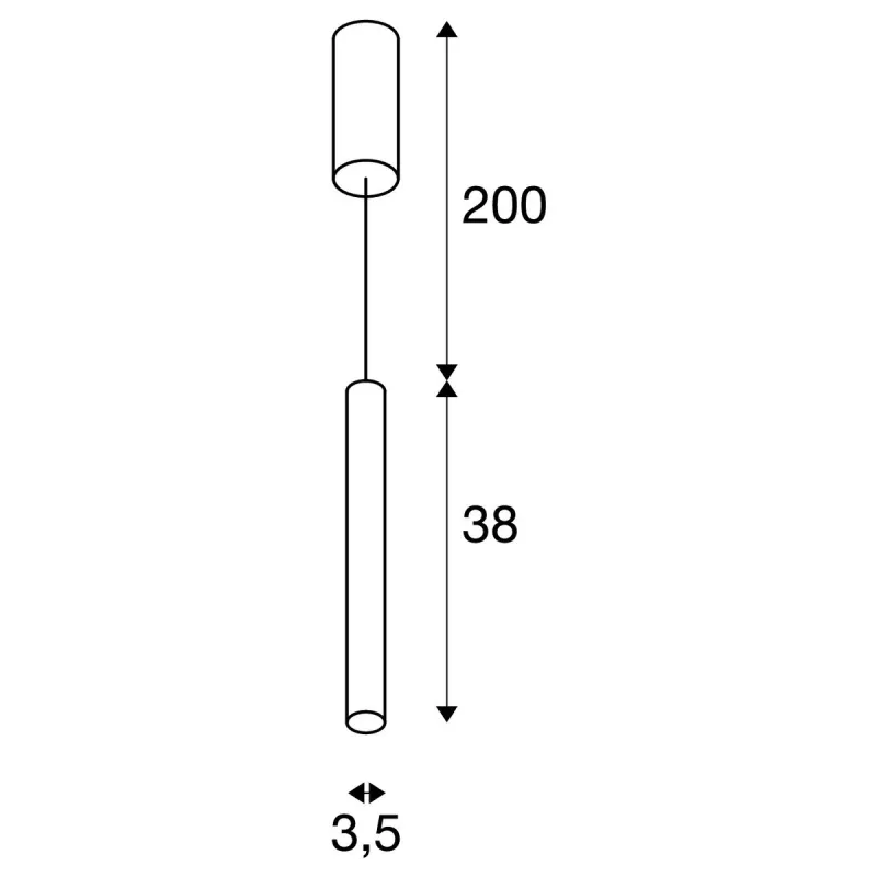 HELIA AMBIENT 35, suspension intérieure, avec patère, noir, LED, 9W, 3000K, variable