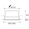 VERLUX, encastré de plafond intérieur, carré, 8,5 cm, blanc mat, LED, 12W, 3000K, variable