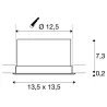 VERLUX, encastré de plafond intérieur, carré, 13,5 cm, blanc mat, LED, 22W, 3000K, variable