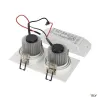 NEW TRIA 155, encastré de plafond intérieur, double, blanc, LED, 14W, 3000K, clips ressorts