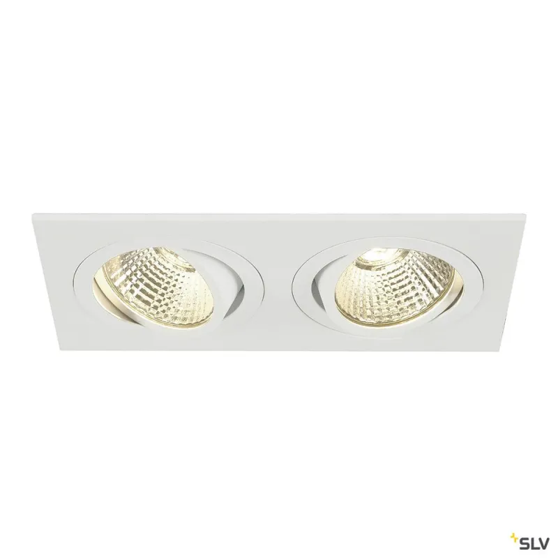 NEW TRIA 155, encastré de plafond intérieur, double, blanc, LED, 14W, 2700K, clips ressorts