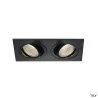 NEW TRIA 155, encastré de plafond intérieur, double, noir mat, LED, 14W, 3000K, clips ressorts